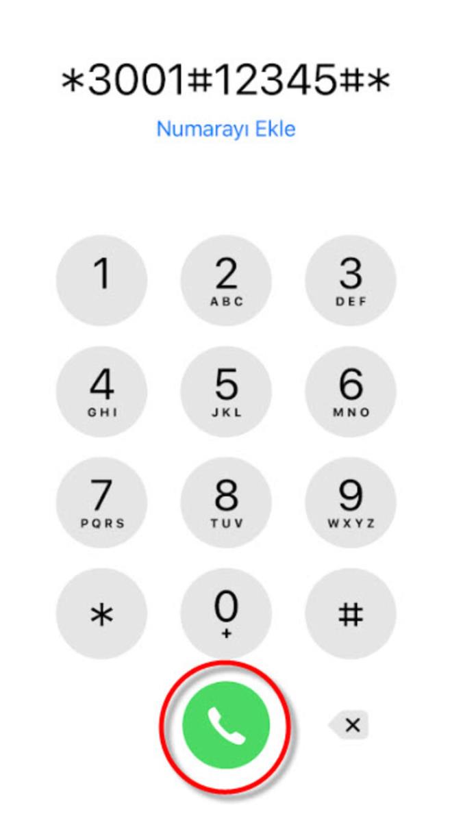 Ardndan arama yapar gibi arama butonuna dokunuyoruz.
