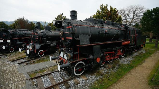 Trkiye Cumhuriyeti Devlet Demiryollar'ndan (TCDD) edinilen bilgiye gre, 1856 ylnda ngilizlere verilen imtiyazla Anadolu topraklarnda ilk demiryolu hatt, zmir-Aydn arasna kuruldu.<br>    Bu hat zerinde 1939 ylna kadar faal olarak kullanlan amlk stasyonu ise hattaki gzergah deiiklii zerine, 1981 ylna kadar hangaryla trenlerin tadilat yeri olarak hizmet verdi. 1991'de mze yaplmas kararlatrlan istasyonun hangar blm ve evresi, 1997 ylnda amlk Buharl Lokomotif Mzesi olarak ziyarete ald.