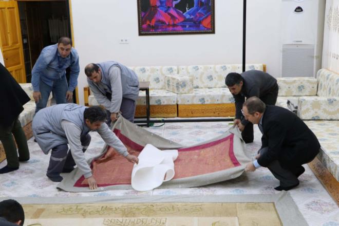 "Bulduumuz sancaklarn ok nemli dnemlere ait olduunu tespit etmemizin ardndan hemen envanterleri dzenlenen eserlerin, bulunduklar ortamn iklim koullar nedeniyle tahribat boyutunu deerlendirmek zere hasar tespit almas yapld.