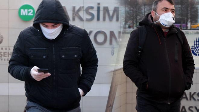 Toplu tama kullanan vatandalarda maske takarak virsten korunmak iin tedbir ald.