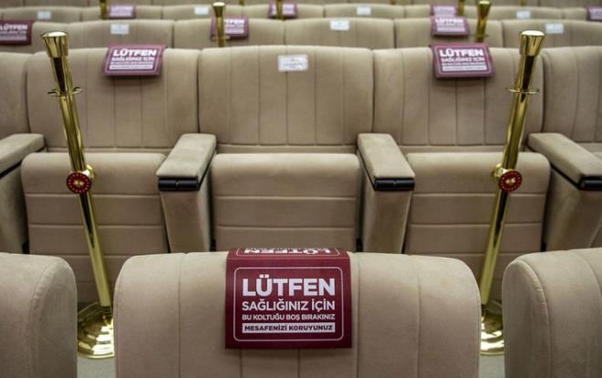 Cumhurbakan Erdoan'n, ankaya Kk'nde dzenlenen Koronavirsle Mcadele Egdm Toplants sonras aklama yapaca basn toplant salonunda yeni tip koranavirs (Covid-19) nlemleri alnd.