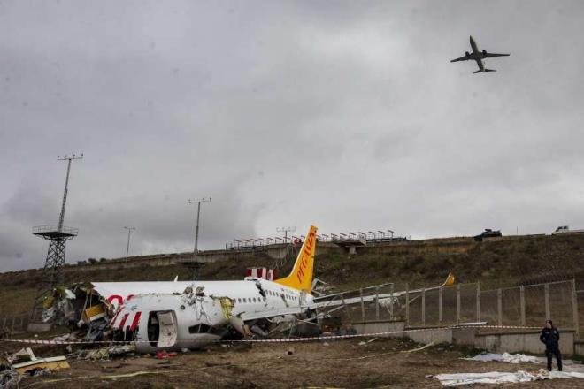 Sabiha Gken Havaliman'nda facia<br>  Pegasus Havayollar&#8217;nn zmir-stanbul seferini yapan ua, 5 ubat akam Sabiha Gken Havaliman&#8217;na inii srasnda pistten kt. inde ikisi bebek 177 yolcu ve alt mrettebat bulunan uak savrularak e blnd. Kazada  kii ld, 180 kii yaraland.