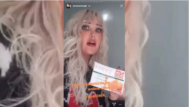 Seren Serengil de rnn reklamn yapmaktan geri kalmayan nllerden biri oldu.