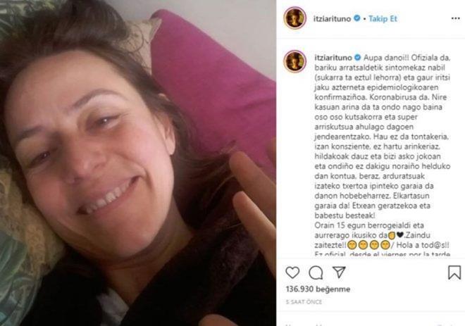 Hesabndan bir fotoraf paylaan nl oyuncu Ituno, unlar syledi: &#8220;Cuma gnnden beri ate ve kuru ksrk gibi semptomlarm vard. Bugn testin sonularn aldk. Pozitif kt. Benim durumum hafif ama bnyesi zayf insanlar iin ok tehlikeliyim. Bu bir samalk deil, farknda olun, hafife almayn, hayat tehlikede olan bir sr insan var. Bunun ne kadar ilerleyeceini daha bilmiyoruz. imdi dayanma zaman. Evde kaln ve bakalarn koruyun! Kendinize iyi bakn.&#8221;