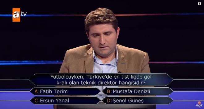 Yarmacnn cevap vermekte zorland "Futbolcuyken Trkiye'de en st ligde gol kral olan teknik direktr hangisidir?" sorusu oldu.