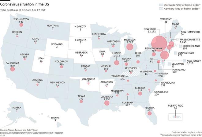 ABD'nin durumu kt<br>  Koronavirsn yeni merkezi olan ABD'de vaka says yarm milyonu oktan at. ABD Bakan Donald Trump, lkesinde alnan yeni tip koronavirs (Kovid-19) nlemlerinin 3 aamal ekilde gevetileceini ancak kararn eyalet valilerinde olduunu duyurdu. Bugne kadar 3.5 milyon test yapldn aklayan Trump, "Virsn ilerleyiinde eri dzlendi. Tepe noktasn arkamzda braktk." dedi.