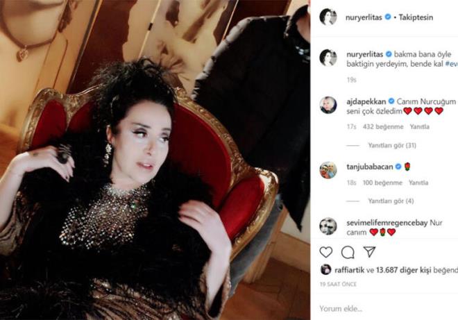 Bu posta, Ajda Pekkan da "Nurcuum seni ok zledim" diye cevap vermiti.