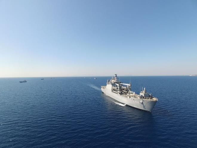 Deniz Kuvvetleri Komutanlndan yaplan aklamaya gre, eitimlere 18 sava gemisi, insansz hava aralar ve deniz piyade birlikleri itirak etti.