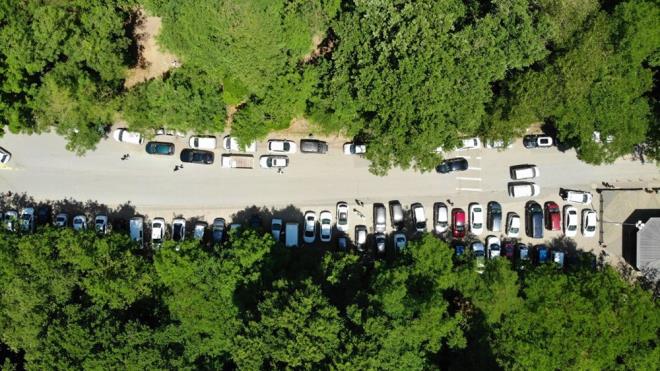 Belgrad Orman'ndaki younluk havadan da fotorafland.