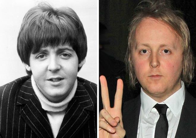 Paul McCartney (38 yandayken) ve olu James McCartney (35 yanda)