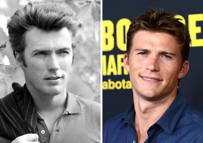 Clint Eastwood (31 yandayken) ve olu Scott Eastwood (28 yanda)