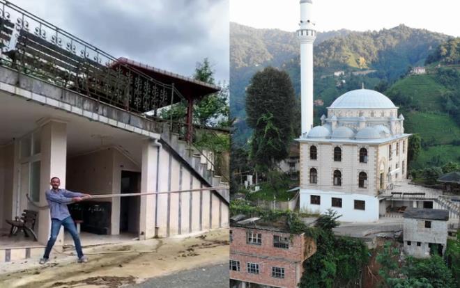 AYEL ilesi Bykky beldesinde meydana geldi. Beldeye bal Demirciler mahallesinde bakkallk yapan Oktay zdemir, getiimiz hafta Dou Karadenizi etkisi altna alan saanak yalarda dkkan sele kurban gitmesin diye arkadalarnn da yardmyla iple hemen dkkannn karsndaki caminin kolonuna balad.