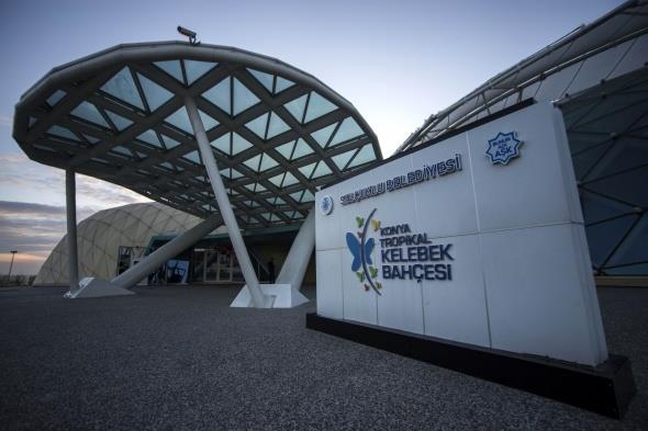 Dnyann en byk kelebei &#8220;Atlas&#8221; Atlas kelebei hakknda da bilgi veren Turgut Tu, &#8220;Bahemizde 45 farkl trde yaklak 10 bin kelebeimiz var ve dnyann en byk kelebei Atlas kelebeklerimiz domu bulunmakta. Dnyann en byk kelebei unvanna sahip olan Atlas, gece kelebei olarak hayatna devam eder ve gndzleri uyuyarak geirir. Bir gve olarak adlandrdmz bu tr, kelebek halindeyken beslenmiyor, bir aza sahip deil. Trtl halindeyken yedii besinleri depo ediyor ve bu depo eridii zaman mrn tamamlam oluyor. Bu sre de takriben bir hafta oluyor. Atlas kelebei dnyann en by unvann kanat uzunluunun bir utan dierine 28 santimetreye ulaabiliyor olmas ve kanat alannn 400 santimetrekareyi bulabiliyor olmasyla elde ediyor. Kanatlarndaki desenler ise bir kobra ylann andrd iin avclara kar bir savunma mekanizmas grevi gryor. Kanatlarn ar ar rpt zaman adeta saldrya geecek bir kobra ylann andrarak dmanlarn korkutuyor&#8221; ifadelerini kulland.