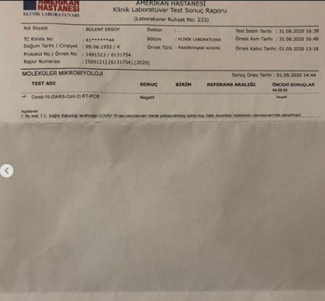 Bu arada sag&#774;lg&#774;m hakknda da yaplan speku&#776;lasyonlara yine bu belge ile cevap veriyorum.Bu aslsz haberleri yapp tu&#776;m efka&#770;r umumiyeyi yanltma pozisyonu sergileyen bu basn mu&#776;ntesibi arkadas&#807;larmz umarm bir nebze aile terbiyeleri varsa utanrlar.