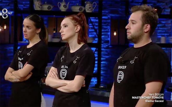 lk oyunda potadan kamayan Tanya, Berker ve Selin ikinci elemeye kt. Bu kez Somer efin hazrlad ahtapot salatasn yapmalar istendi. Yarmaclara 1 saat sre verildi. Hayli teknik olan yemei hazrlayan yarmaclar ok terledi. Jrinin nne geldiklerinde 2 kt bir iyi tabak vard. O taba yapan isim de Berker oldu ve elenmekten kurtuldu.