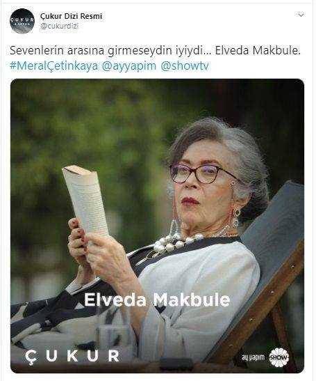 "Elveda Makbule"  <br>  Dizide Makbule karakterini canlandran usta oyuncu Meral etinkaya ise ukur'a 98. blmde veda etti. ukur'un sosyal medya hesabndan ise Makbule'ye veda paylam geldi.