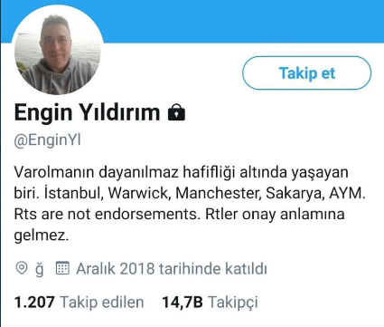AYM yesi Engin Yldrm, ortalk ayaa kalknca yeni bir mesaj daha att. Engin Yldrm bu mesajnda 'Iklar yanyor derken hukukun n kastettim, baka klar deil" dedi. Yldrm bu aklamas ile ortal yattramaynca areyi hesabn koruma altna almakta buldu ve tm mesajlarn gizledi. Ancak Engin Yldrm'a tepkiler dinmedi. Hkmet kanadndan arka arkaya tepkiler geldi.