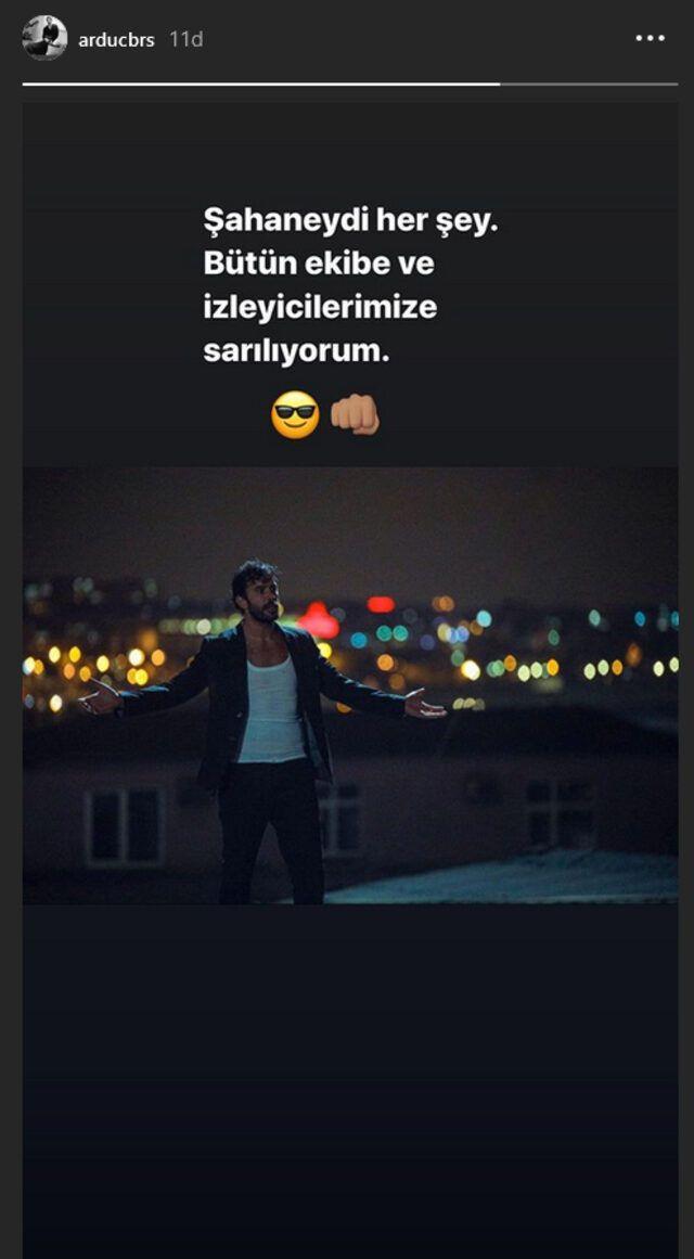Bar Ardu Instagram'dan yapt paylamla ukur izleyicilerine veda etti. Ardu, "ahaneydi her ey. Btn ekibe izleyicilerimize sarlyorum" notunu yazd.