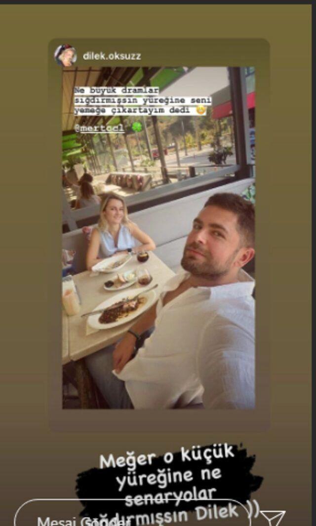 Mert cal'n Krmz Oda'nn senaristlerinden Dilek ksz'le sosyal medyadan paylam yapmas iddialar glendirdi. Fenomen yarmac paylamnda dizinin mehur repliiyle gnderme yapt. cal, "Meer o kk yreine ne senaryolar sdrmsn Dilek" ifadelerini kulland.
