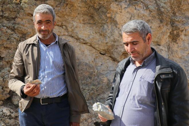  makinelerinin yol amak iin almalara balad rezerv alan, drone ile havadan grntlendi.