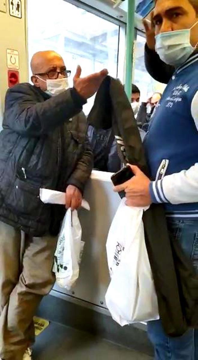 Yolcu uyarya tepki gsterdi.