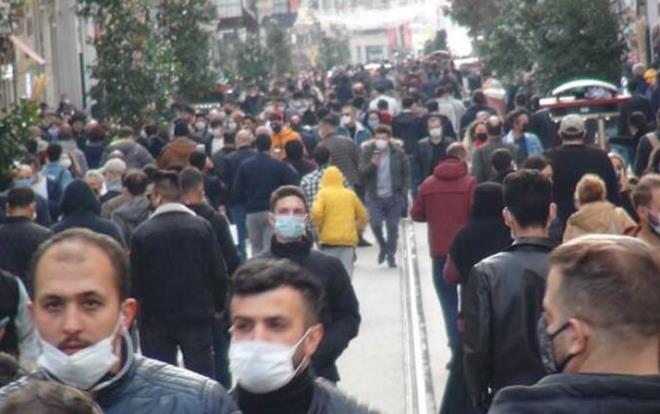 Koronavirs vakalarnda yaanan arta ramen stanbul'un kalbi Taksim Meydan ve stiklal Caddesi'nde yine younluk yaand.