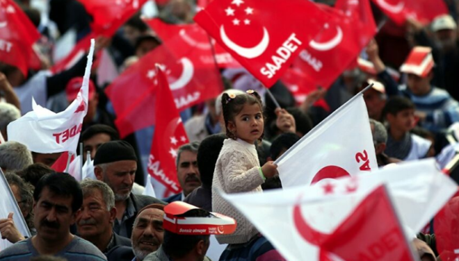 Genel Bakanln Temel Karamollaolu'nun yapt  Saadet Partisi takl kalm olduu 1.2 alyor.