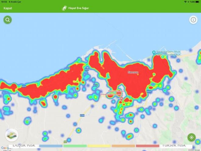 Samsun'da servis doluluk oran yzde 64.9, youn bakm doluluk oran 80.8 solunum cihaz doluluk oran 60.7