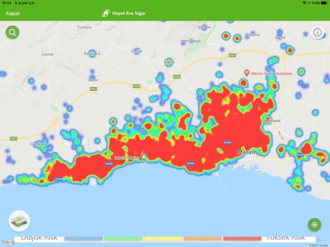 Mersin'de servis doluluk oran yzde 58.1, youn bakm doluluk oran 77.5 solunum cihaz doluluk oran 39.4