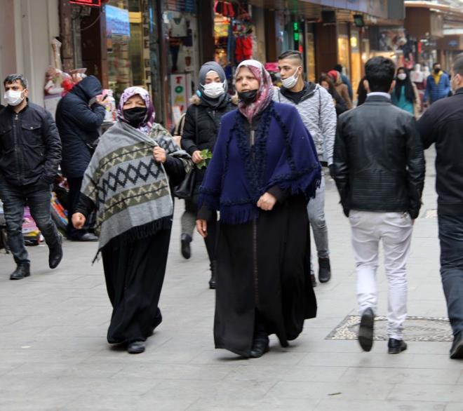 Karagz ve Gazi caddelerinde halkn byk bir ksmnn sosyal mesafe ile maske kuralna uymamalar tepkiyle karland.