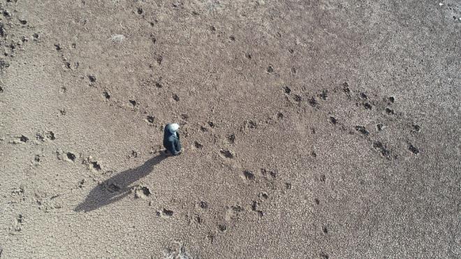 Adacklarn da olutuu baraj drone ile havadan grntlendi.