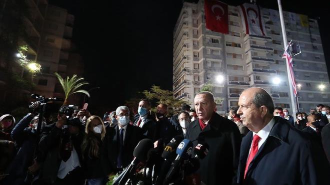 Cumhurbakan Recep Tayyip Erdoan, 15 Kasm'da KKTC'de 46 yldr kapal tutulan, kademeli alma karar alnan Mara blgesini ziyaret etti.