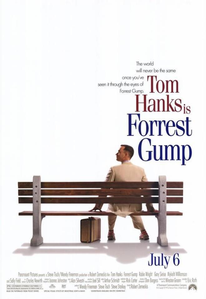 20. Forrest Gump (1994)  <br>  Forrest Gump, dk IQ sahibi gen bir adamdr. Jenny ile tantnda ona ak olur. Gump aralarnda Elvis Presley, Kennedy, Nixon?n da olduu tarihsel kiilerle kaza eseri tanr ve 50?lerden 70?lerin sonuna kadar gelen bir sre zarfnda olaylar geliir. Gump tamamen tesadf olarak Vietnam savana ve Amerikan yakn tarihinin nemli olaylarna ahitlik eder ve hatta rol alr. Ancak bilmeden yaptklarnn ne kadar nemli sonular olduundan da haberi yoktur.