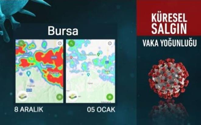 D�rt b�y�k �ehrin, haritalar�nda riskli b�lgelerin ye�ile d�nd��� g�zlemlendi.