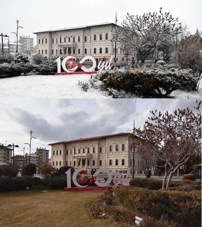 GEEN YIL BU AY KAR VARDI  Kent merkezinde geen yl ocak aynda kar manzaralar grntlenmiti.