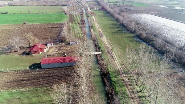 Su maymunlar, DHA tarafndan dronla grntlendi. Su kenarna atklar ukurlarda yavrularyla yaadklar grlen 15?den fazla su maymunu, drondan kan sesi duyunca, rkp katlar.