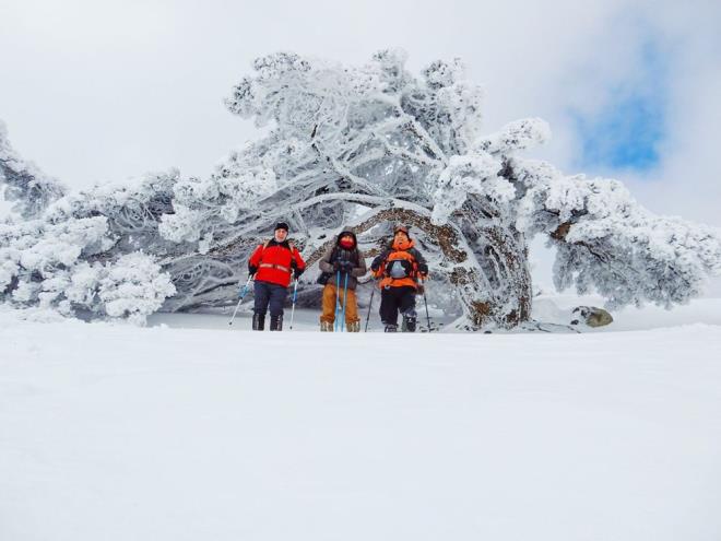 Doa tutkunlar, bembeyaz manzarann keyfini kard