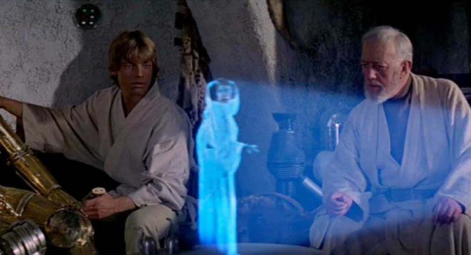 HOLOGRAFK YANSITMA  <br>    Holografik yanstmann sinemadaki ilk rneklerinden biri, Uzay Yolu filminde yer ald. Prenses Leila'nn holograf Robot R2D2 araclyla yanstld. konoik sahne bilim insanlarnn zel bir ekran, ve birbiri zerine yerletirilmi bir dizi yanstlm grnt kullanarak, 3 boyutlu grnt yaratmasna nc oldu.