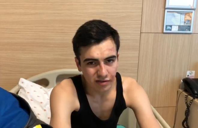 YERDE HAREKETSZ KALDI  Hman izik ve Vedat Abi kazann ardndan ayaa kalkarken, Harun anak ise yerde hareketsiz kald. izik ve Abi, anak?nn yardmna kotu.