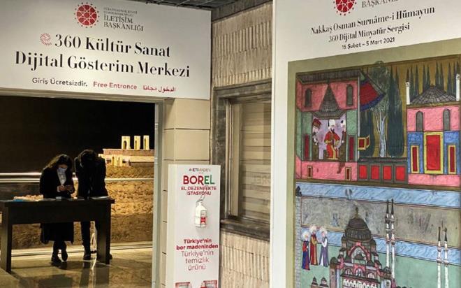 Kovid-19 tedbirlerinin alnd sergi, hafta ii 10.00-18.00 saatleri arasnda gezilebilecek.