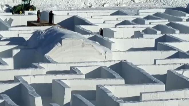 Kanada?nn Manitoba kentinde olan ve iki yl nce Guinness Dnya Rekorlar Kitab?na giren kar labirenti corona virs salgnna ramen ziyareti aknna urad.