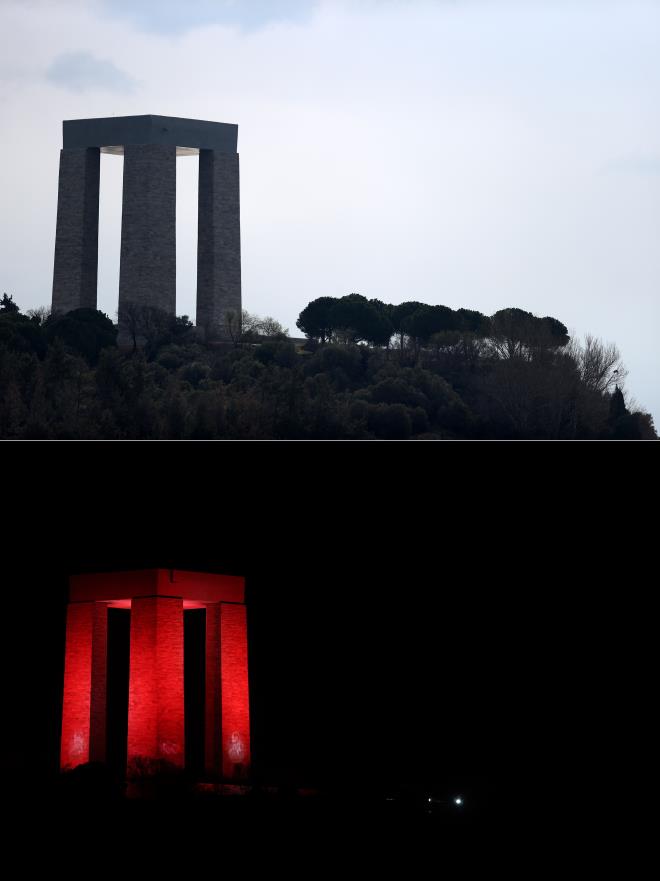anakkale Deniz Zaferi'nin 106. yl dnm ve ehitleri Anma Gn dolaysyla, Tarihi Gelibolu Yarmadas'nda 18 Mart'ta tren dzenlenecek alan ve evresinde son hazrlklar yaplyor