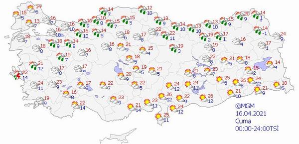 Orta ve Dou Karadeniz: Paral ve ok bulutlu, le saatlerinden sonra Samsun ve Ordu ile blgenin i kesimlerinin yamur ve saanak, Orta Karadeniz'in i kesimlerinin yer yer gk grltl saanak yal geecei tahmin ediliyor.  <br>    Dou Anadolu: Paral ve az bulutlu, kuzey kesimlerinin yer yer ok bulutlu, Kars ve Ardahan evrelerinin hafif yamur ve saanak yal geecei tahmin ediliyor.