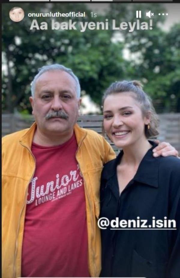 nl ynetmen Onur nl de Deniz In'la fotorafn Instagram hesabnn hikaye blmnden paylat. nl, paylat fotorafn stne "Aaa bak yeni Leyla" notunu dt.