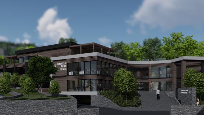 Sil batan yenileniyor  <br>  Bursa Genlik ve Spor l Mdrl?nn talebi dorultusunda Bykehir Belediyesi tarafndan hazrlanan projede, Havuzlupark?n bulunduu yaklak 30 bin metrekare alan sil batan yenilenecek. Mevcut yapnn yerine daha modern tekniklerle, fonksiyonel olarak daha uygun, kullanc kapasitesi arttrlm, ulusal msabakalarn da dzenlenebilecei standartlarda bir proje tasarland. Proje inaat alan 8 bin 500 metrekare olan yap iki blok olarak kurguland. Tesisin girii, mevcuttaki yap gibi parselin gney tarafndan olacak. Ana blok; idari birimler, danma, bekleme-sergi ve fuaye alan, spor faaliyetlerinin yrtlecei idari birimler, seminer odas, otopark ile parka ve tesise hizmet edecek restoran ve servis birimlerinden oluacak. Dier blok olan spor blounun alt katnda soyunma odalar, dular, hamam ve scak su havuzlar ile ak havuzlarn teknik birimleri yer alacak. Havuz katnda ise; FINA standartlara uygun tam olimpik ak bir yzme havuzu ile yar olimpik ak bir yzme havuzu bulunacak. Yar olimpik havuzun bir ksmnn derinlii arttrlarak atlama havuzu olarak da kullanlabilecek. Mevcut atlama kulesinin yerine FINA standartlara uygun 10 metrelik bir atlama platformu planland. Ak havuzlarn kotunda hizmet verecek ekilde spor salonu, ofisler, ok amal bir salon ve kafeterya tasarland.