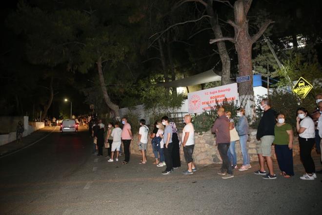 Mula'nn Bodrum ilesinde, yeni tip corona virs (Covid-19) alamasnn 40 yaa dmesiyle hastanede younluk yaand.