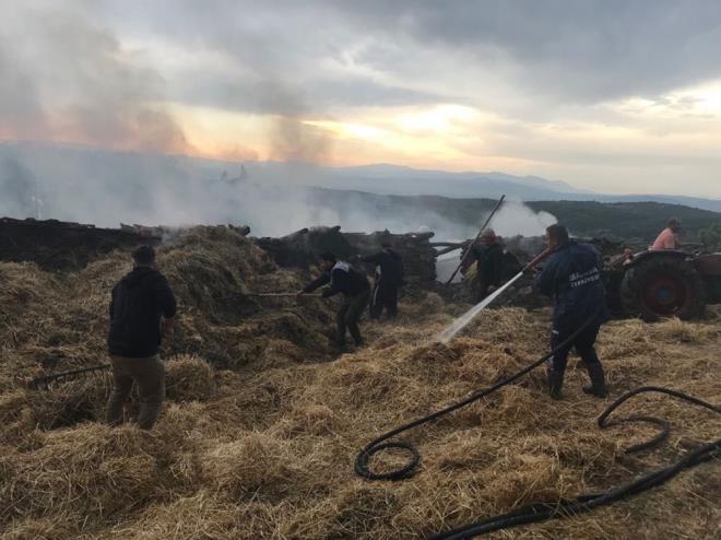 Yldrm isabet eden bir evde yangn kt. Yangn Manisa Bykehir Belediyesi itfaiyesi ekiplerince sndrld. Ayn evin alndaki bir koyun yanarak telef oldu.