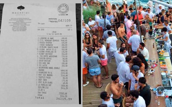 Daha nceki yllarda tanesi 50 tl'den balayan pahal lahmacun furyasn 'moda' haline getiren bu mekan, bu kez yemee gelen bir mteri grubuna '26 bin tl'lik adisyon kesti. Bu adisyon grnts sosyal medyada defalarca paylald.