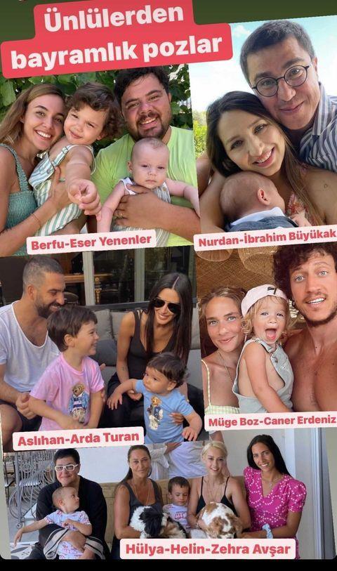 Sosyal medya paylamlaryla sevdiklerinin bayramn kutlayan nl isimler renkli grntler verdi.