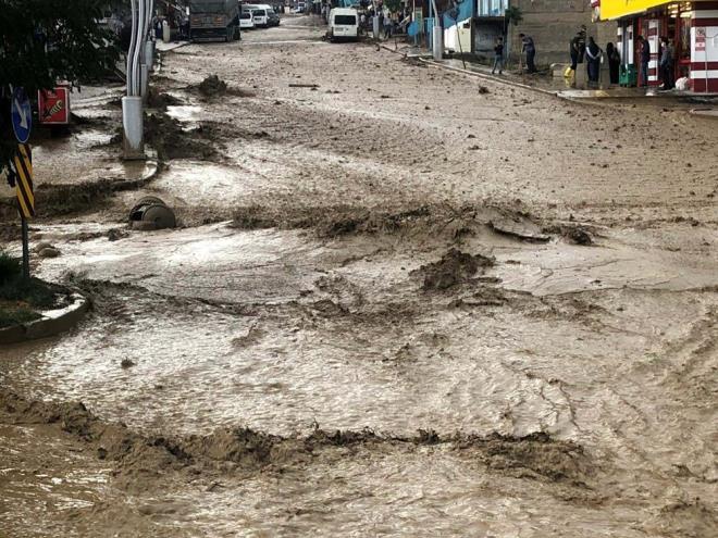 Ta�k�nlar ve heyelandan dolay� Van-Hakkari kara yolu kapand�, ara�lar�n ge�i�ine izin verilmedi.